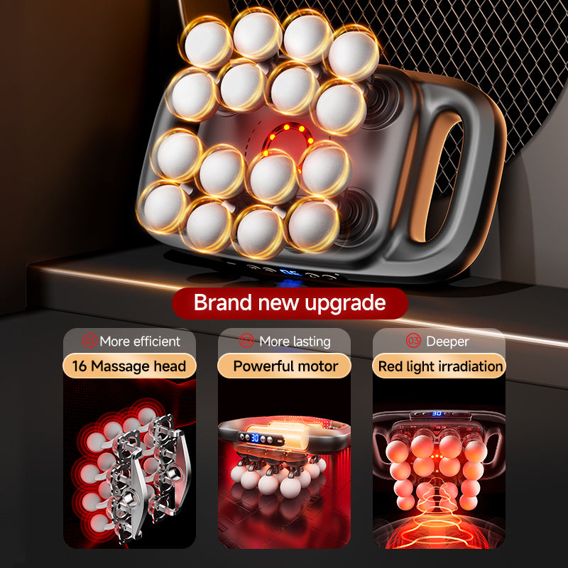 Kuvassa nähtävissä fasciagunin ominaisuuksia