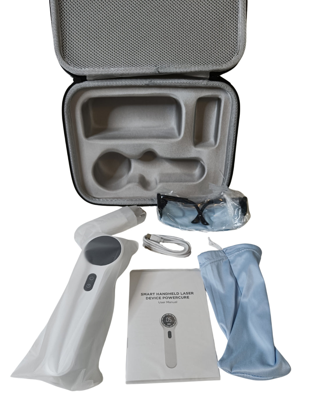 kuvassa kylmälaser-pakkauksen sisältö