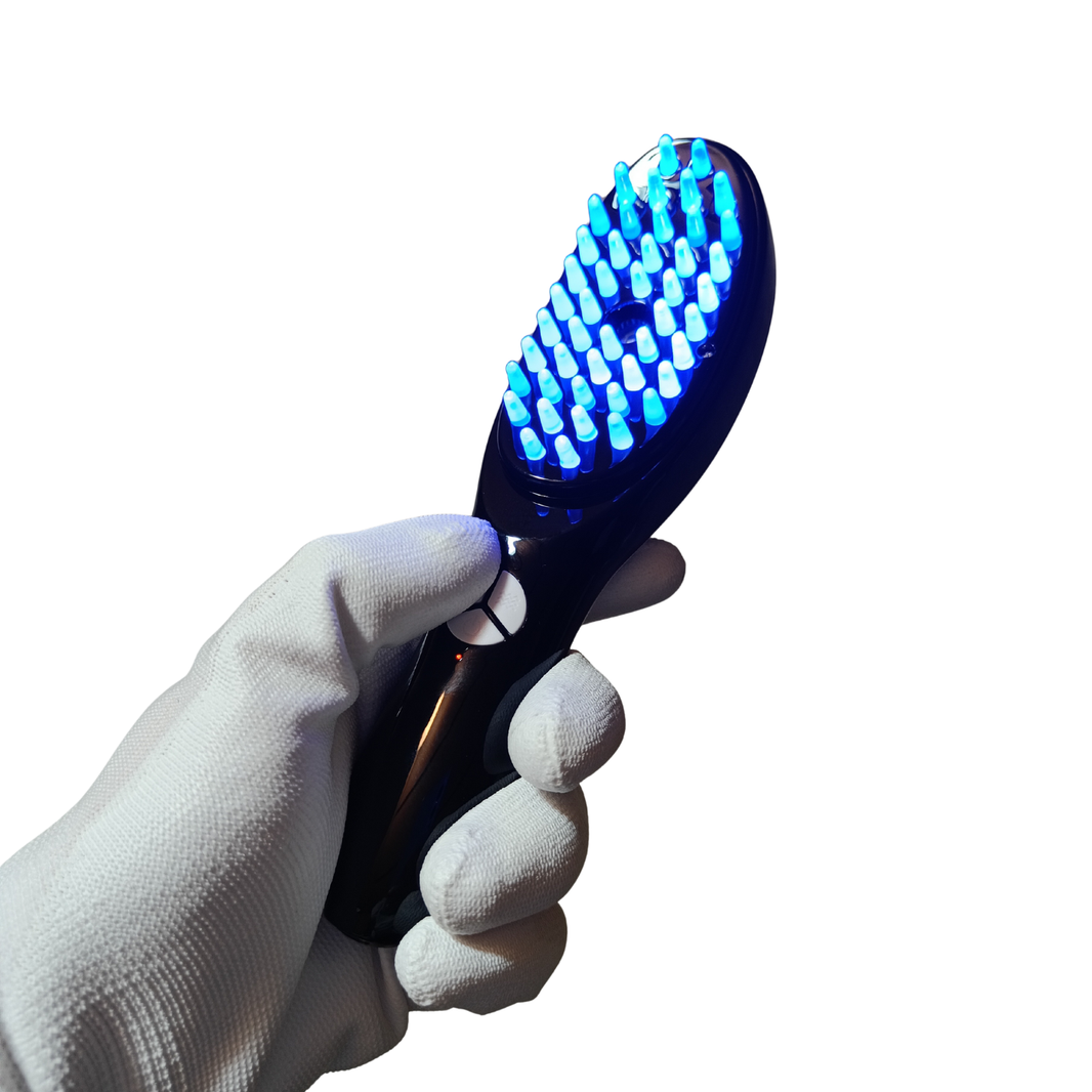 punavaloharja sinisen valon tilassa