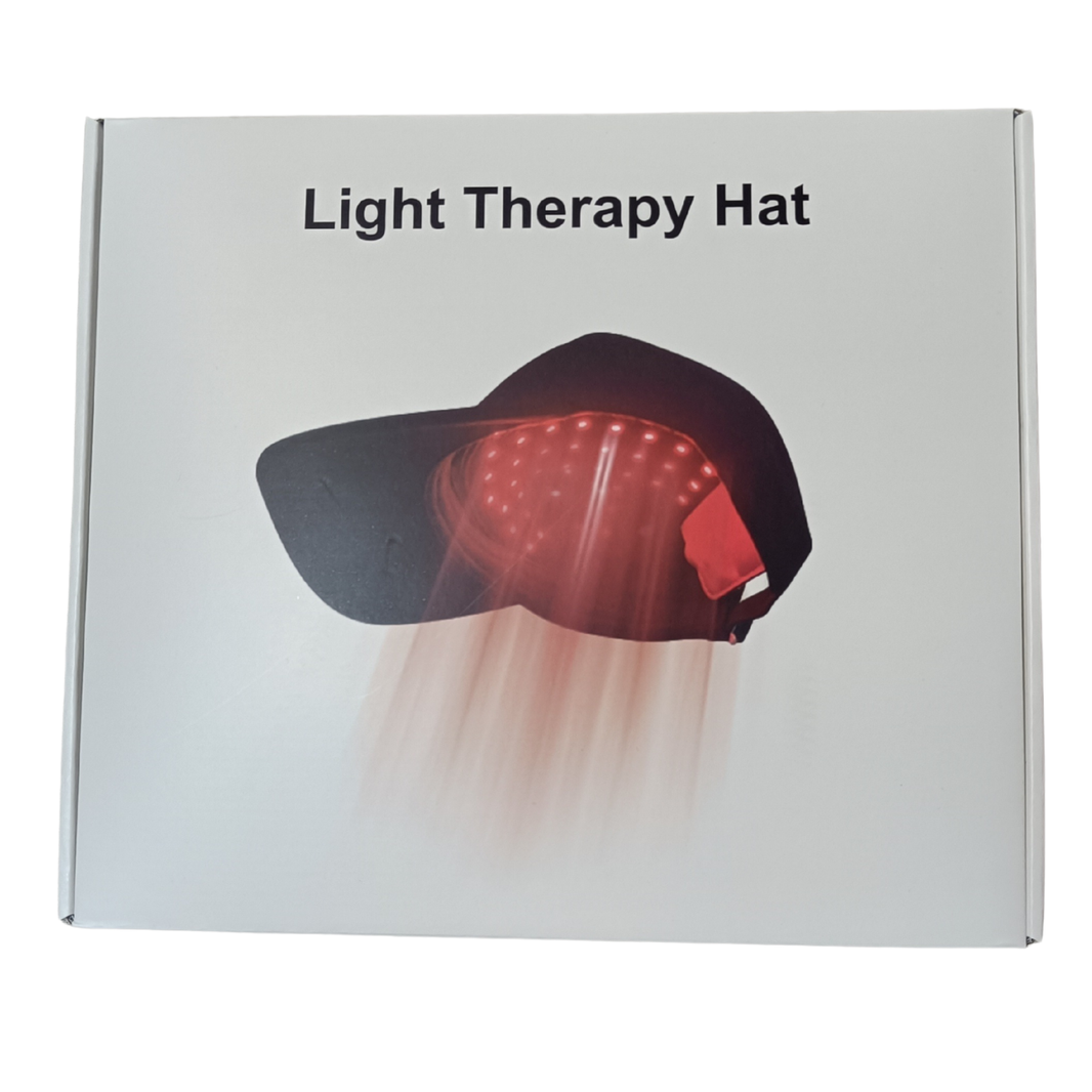 Punavaloterapiahattu - Lippis hiustenlähdön hoitoon