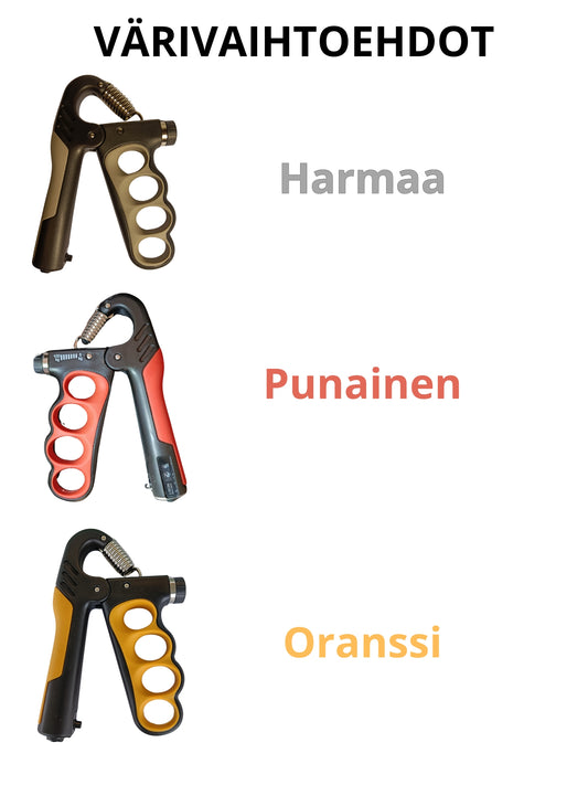 vahvojen sormipuristimien värivaihtoehdot