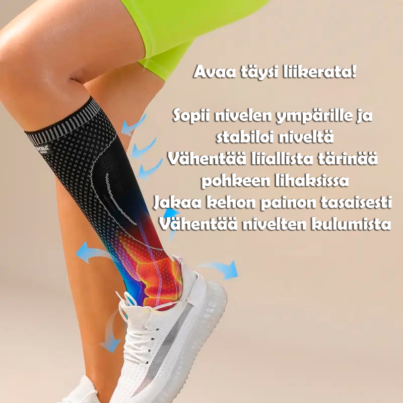 nilkan ja pohkeen kompressiotuki