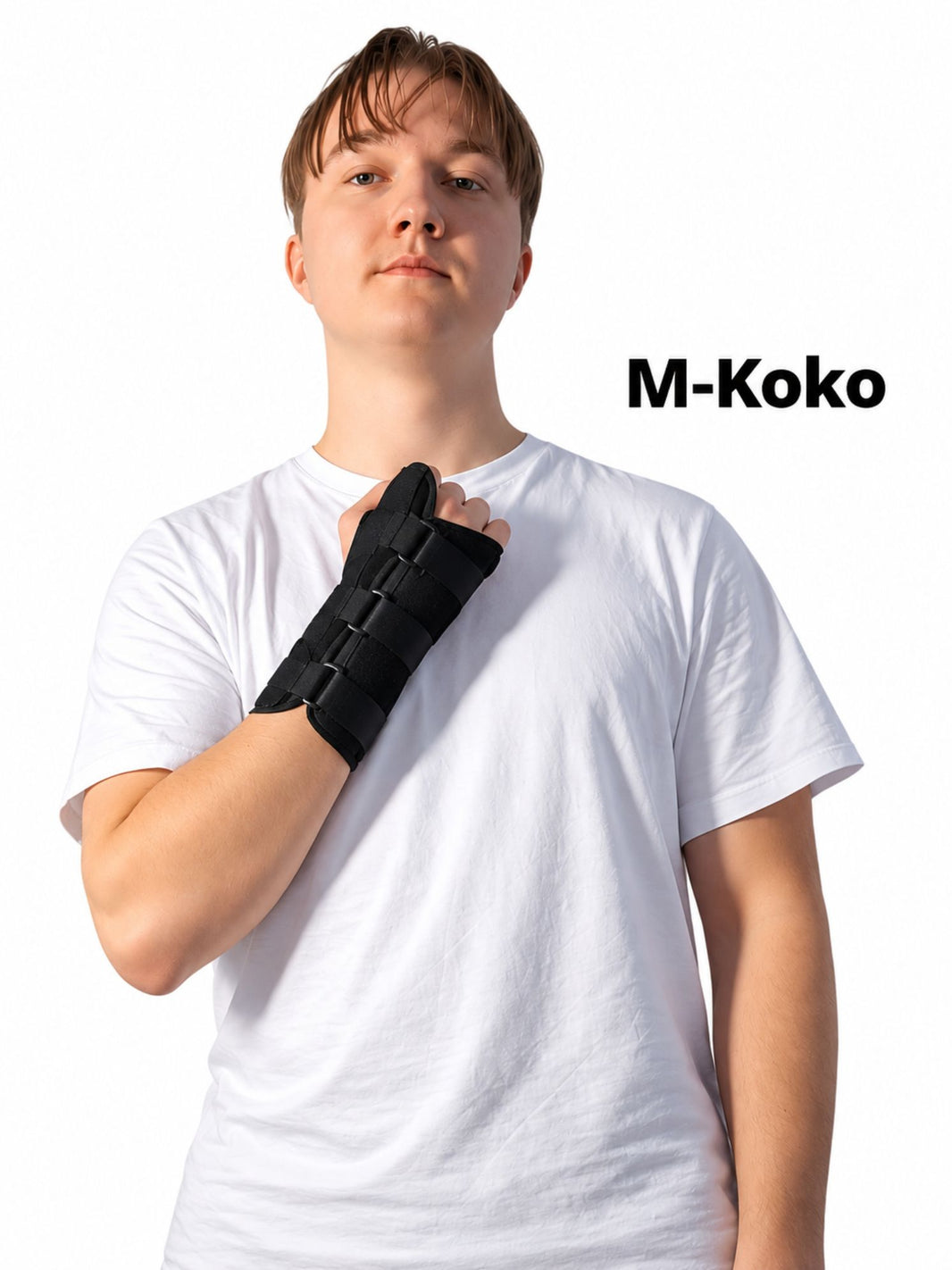 Rannetuki mallin kädessä, kuva 1.