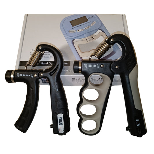 Puristusvoima Tarjouspaketti – Mittari + 60 kg & 100 kg Sormipuristimet