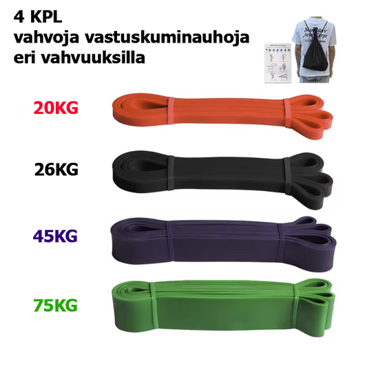 Vahvat Vastuskuminauhat Setti | 4KPL